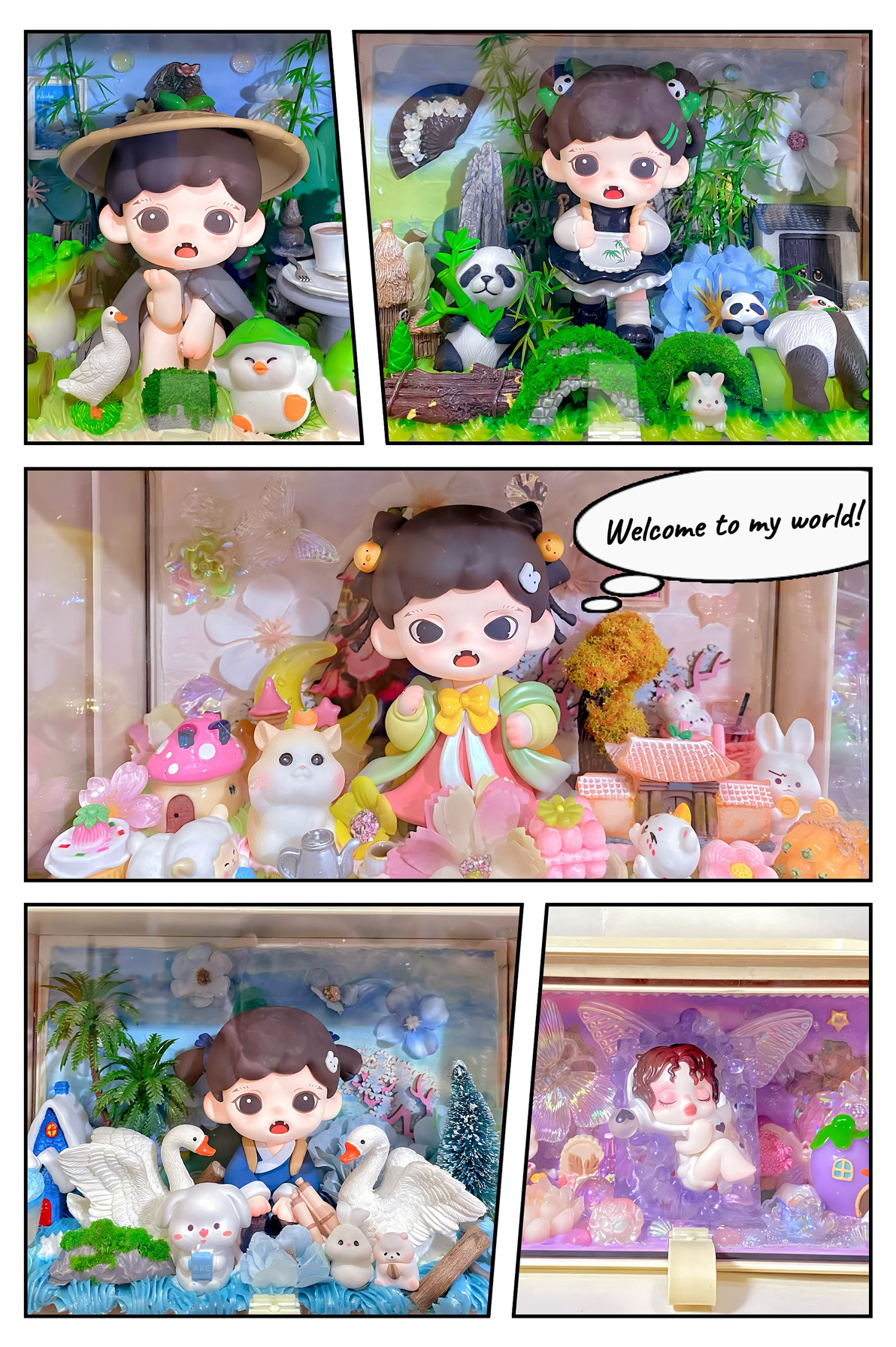 泡泡玛特抽屉收纳盒zorra妹妹sp奶油胶透明抽屉玲珑赋diy手工成品