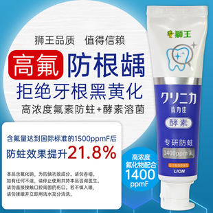 LION狮王齿力佳专研酵素防蛀牙膏留兰香薄荷含氟清新口气130g