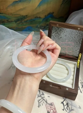 微天山翠手镯玉手镯翠新疆玉石少一抹翠飘花天山翠工厂翠玉镯