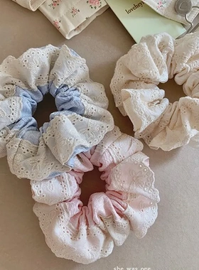 发绳头绳发圈可爱女奶油皮筋蕾丝花边丸子甜妹大肠芭蕾风韩版头饰