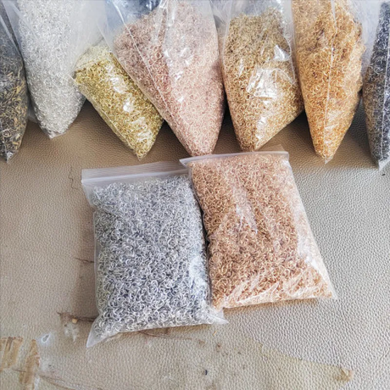 diy电镀铁圈开口圈配件手工项链手链饰品金色银色连接圈配件