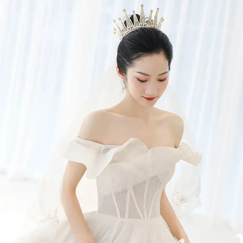 整圈大号水钻皇冠头饰配饰公主礼服宴会生日结婚欧美婚纱王冠