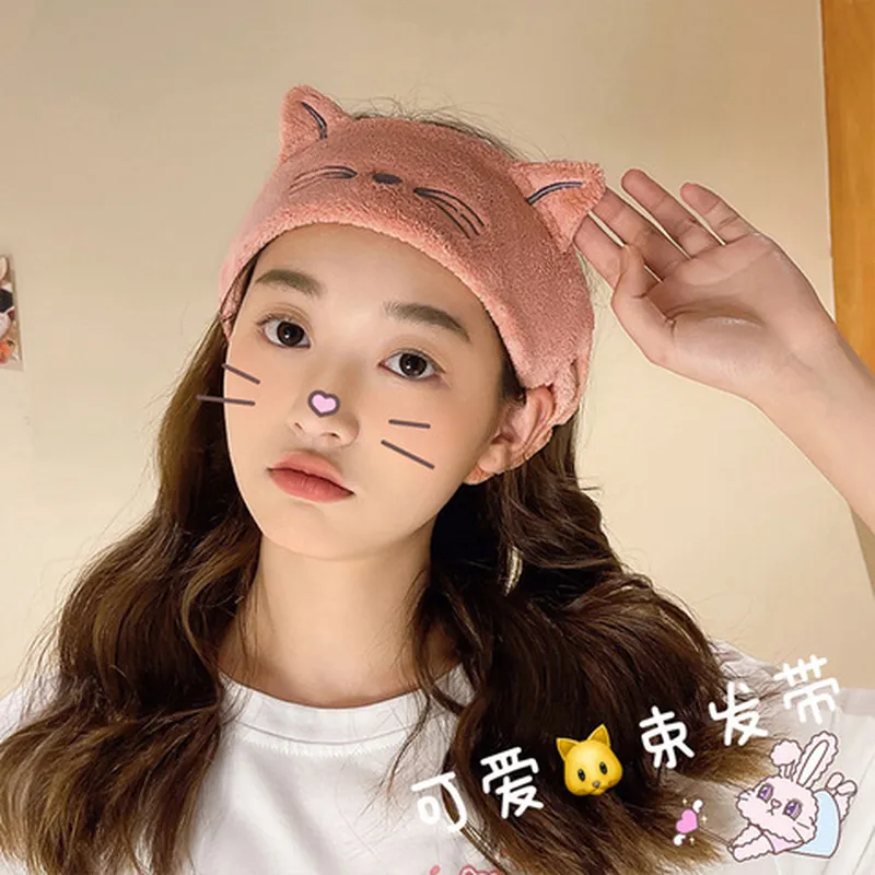 束发带洗脸卡通韩版发带头饰化妆日系发卡网红猫耳朵头箍可爱新款