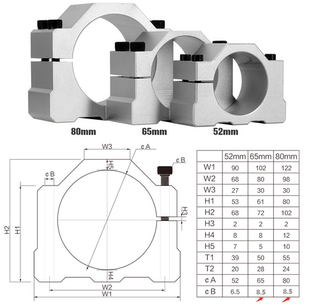 固定座夾具300W 80mm主軸電機座 1.5KW 500W 2.2KW 400W 52mm