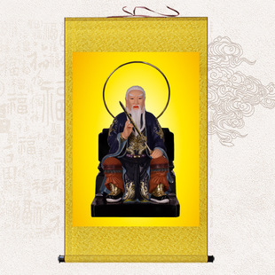 丝绸挂画胡天霸胡七老爷胡天刚胡天龙家用卷轴装饰画东北仙家神像