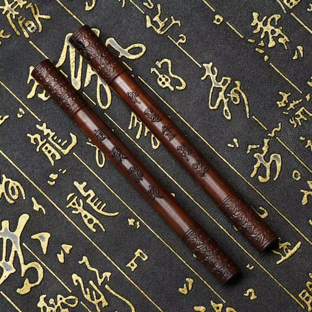 天然枣木如意金箍棒手把件手持盘完随身配饰可盘精雕手工雕刻