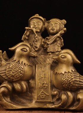 批发仿古人物 鸳鸯摆件家居装饰创意礼品工艺品一件代发