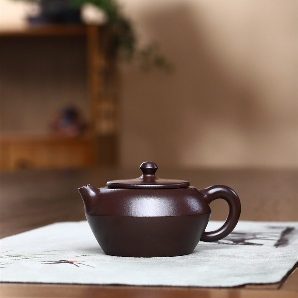 宜兴紫砂壶真品名家徐霞手工石黄泡茶壶家用茶具套装250cc
