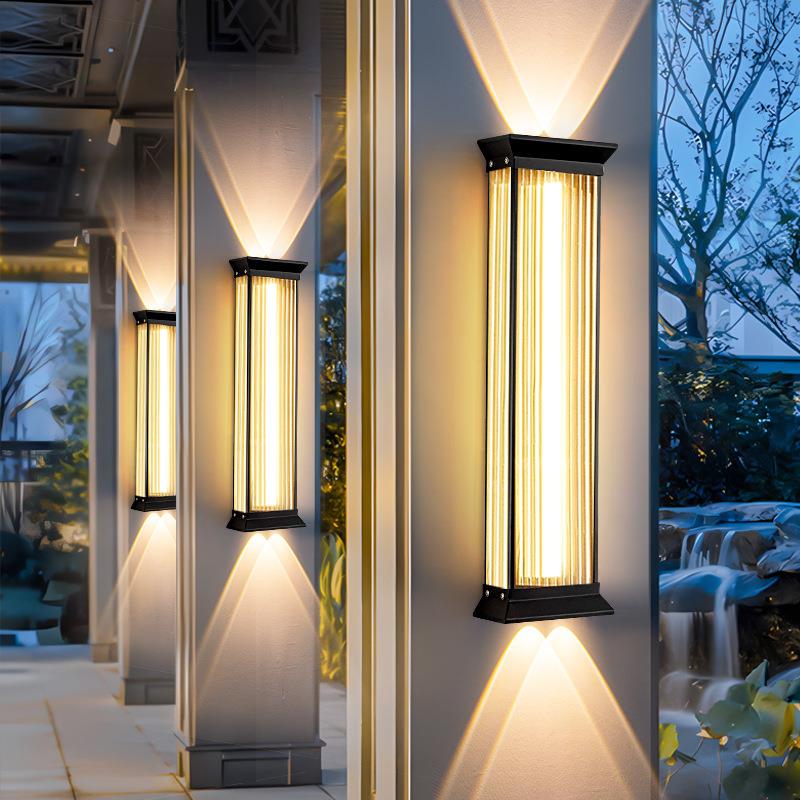 户外壁灯上下射灯防水庭院别墅外墙灯室外露台门口超亮led墙壁灯