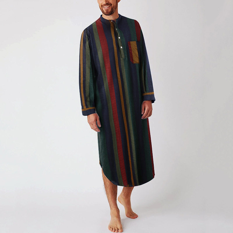 MENS MUSLIM ROBE ONE-PIECE SHIRT FOREIGN TRADE MENS MUSLIM ROBE ONE-PIECE SHIRT