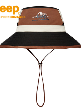 Jeepoutdoor吉普情侣渔夫帽防晒遮阳帽女旅行大檐帽休闲帽男防紫