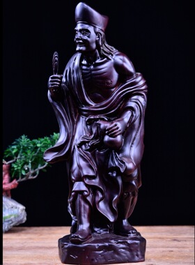 厂家黑檀木雕济世活佛摆件济公佛像红木工艺品家居装饰品摆件
