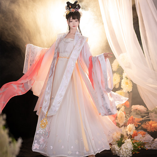 对襟襦裙霞披凤凰刺绣宋制汉服