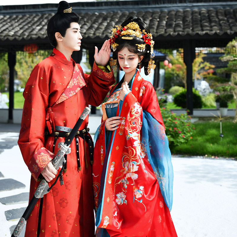 【如梦霓裳|同心结】原创汉服重工织金暗纹提花唐制男女走秀款,女装/女士精品,汉服套装,淘宝优惠券,粉丝福利购,淘宝优惠卷