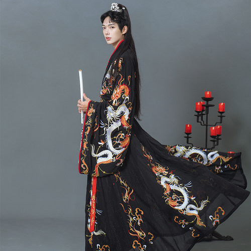交领襦裙重工破裙魏晋风
