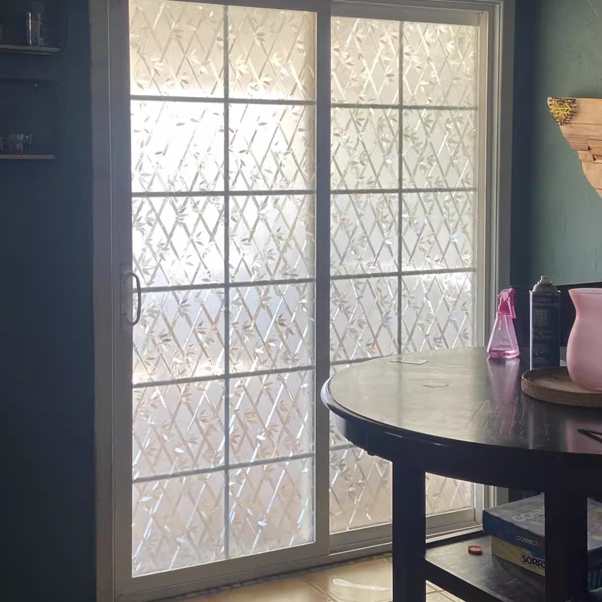 卫生间玻璃磨砂贴膜浴室厕所窗户防走光防窥透光不透明竹子贴纸