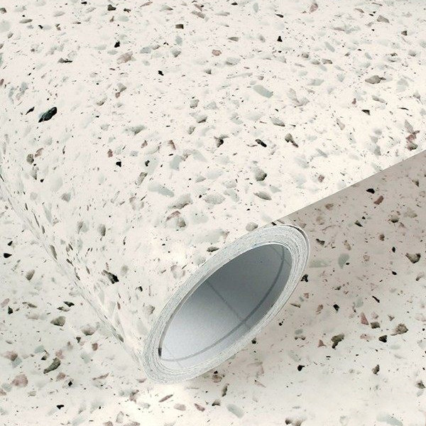 厨房防水防油耐高温贴纸自粘桌台面改色大理石水磨石哑光装饰贴膜