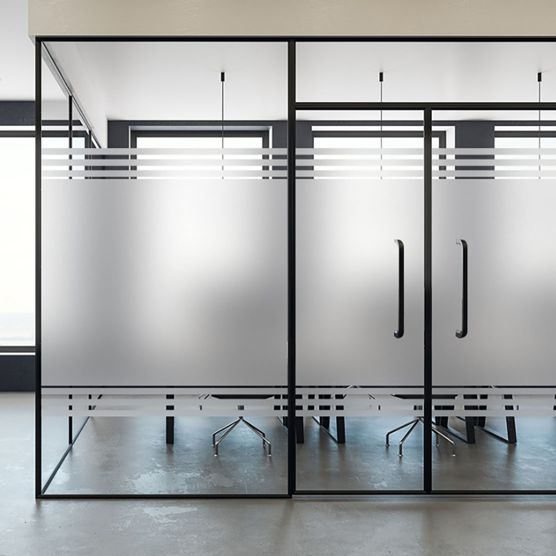 条纹磨砂静电透光贴膜