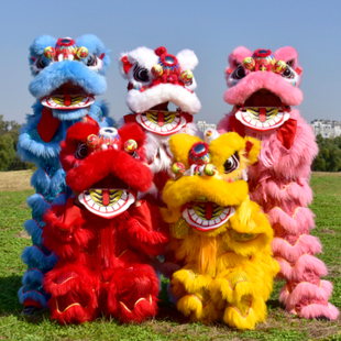 单人舞狮道具表演狮头春节狮子装饰全套醒狮庙会装扮过年服装演出