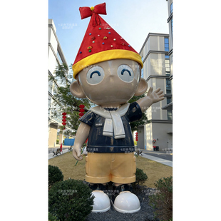 新年巨型超大号帽子定制财神发财帽玩偶摆件冬季雪人帽装饰车顶帽