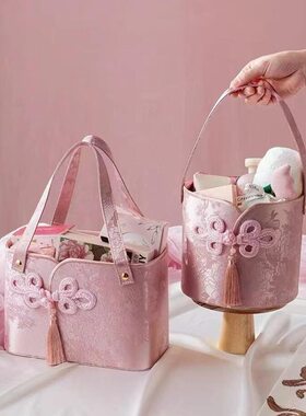 新款中式流失手提包结婚抱抱桶生日伴手礼盒商务复古婚庆礼物国风