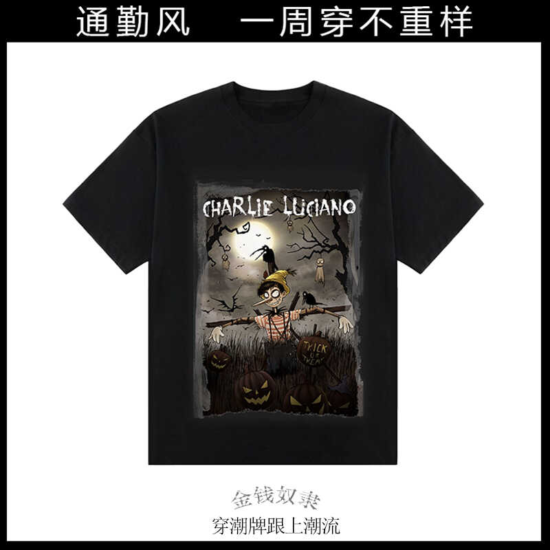 cl短袖潮牌卡通动画短袖T恤男2024夏季新款个性印花插画情侣上衣