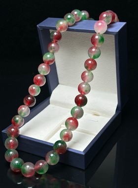 花色项链绿色翡翠色手链手串锁骨链挂件饰品吊坠颈链女男吊坠