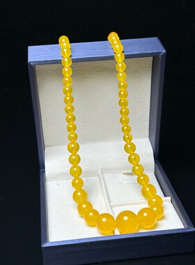 经典简约百搭黄翡串珠短款项链气质优雅风锁骨链复古宫廷风