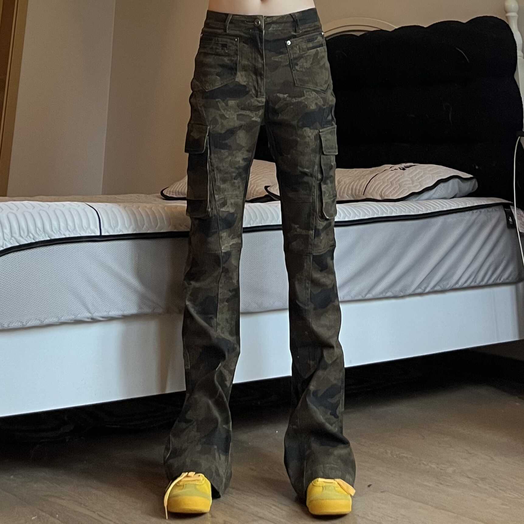 街头美式复古显瘦工装裤奶尤大大