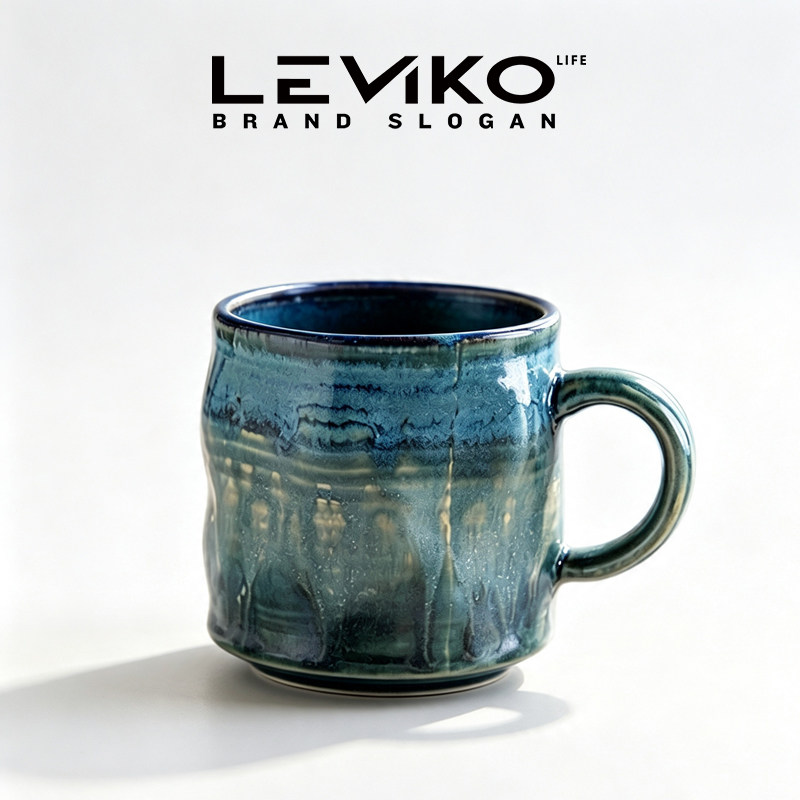 Leviko手绘窑变复古咖啡杯