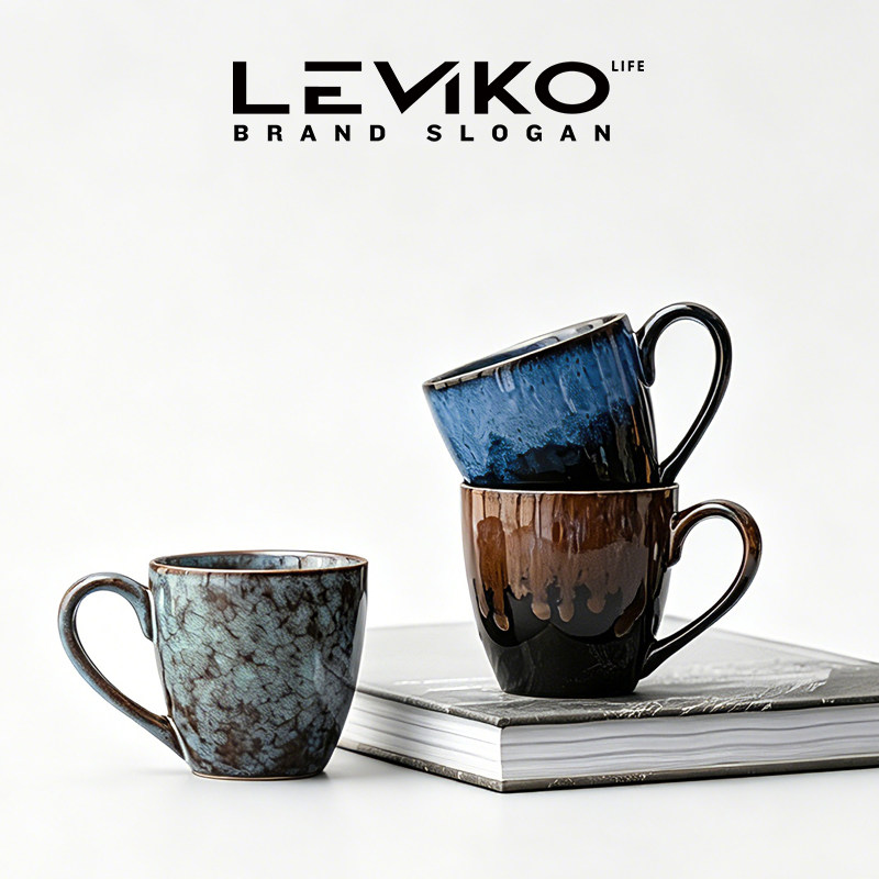 Leviko窑变流釉陶瓷大容量马克杯