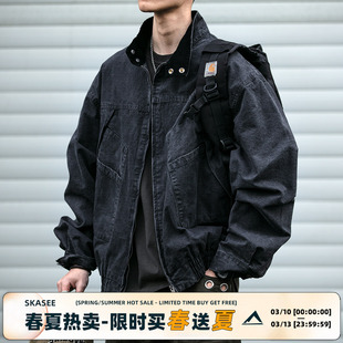 日系复古立体解构设计立领外套男clenafit宽松猎装工装夹克上衣潮