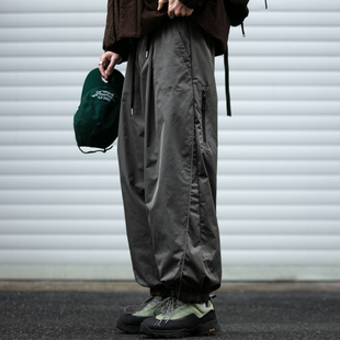 冬季加绒户外机能裤男潮牌宽松百搭加厚束脚裤保暖登山滑雪工装裤