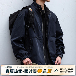 【双重人格】春季新款教练夹克男女双面穿立领宽松休闲外套上衣潮