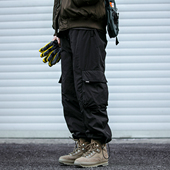 户外登山滑雪羽绒裤 裤 男士 机能工装 潮牌宽松加厚防水钓鱼裤 美式