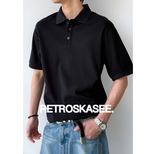夏季基础款纯色POLO衫男