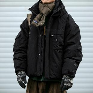 日系工装 加厚潮牌白鸭绒保暖外套宽松休闲上衣 羽绒服男士 秋冬季