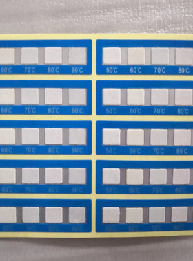 反光型组合式5格示温贴片测温纸感温标签BCW50-90  60 70 80度