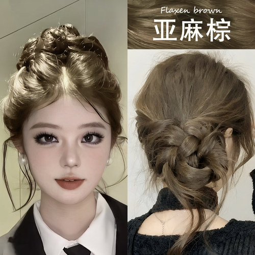 亚麻棕免漂植物染发膏显白无刺激