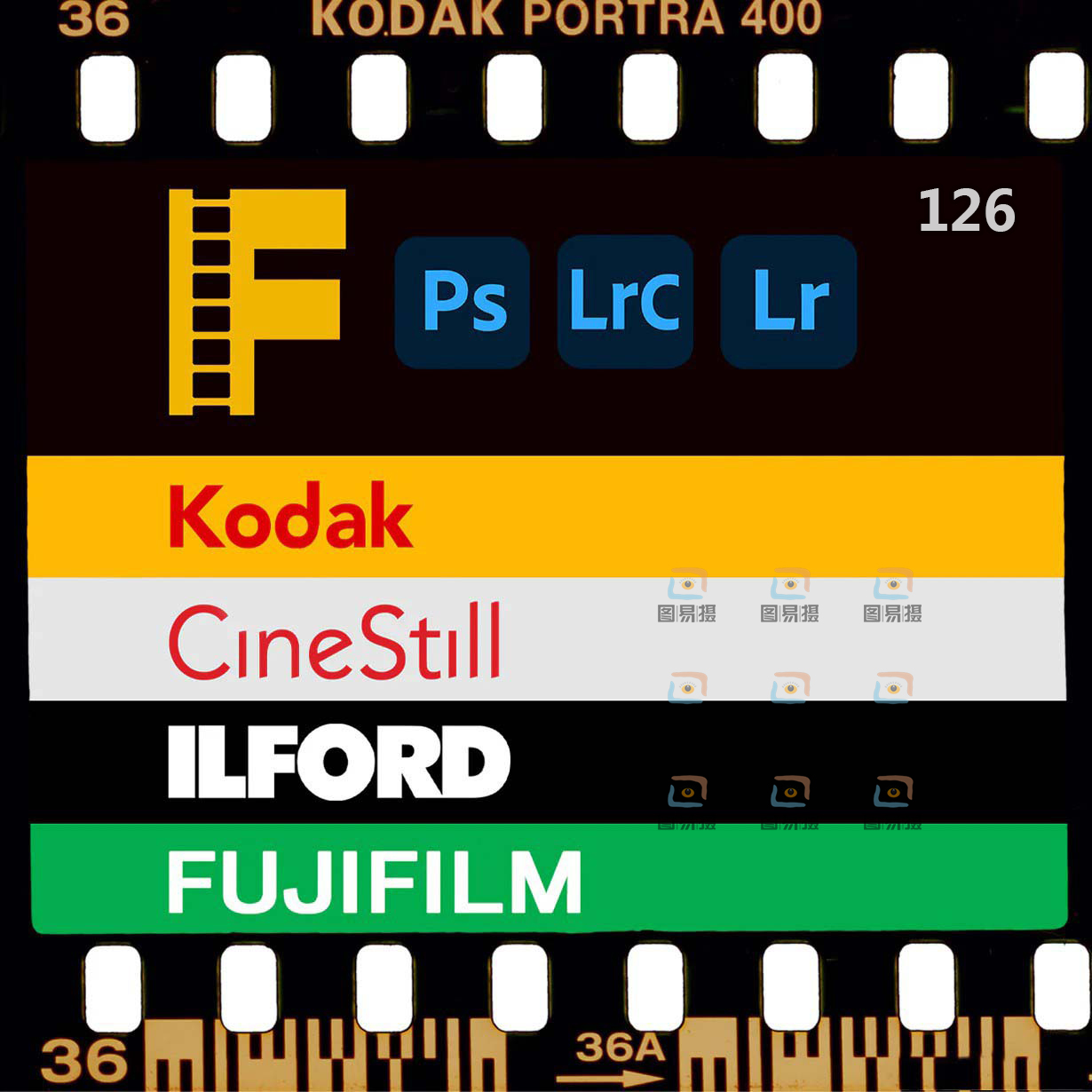 Provia 100F电影仿真胶片柯达金炮塔Portra 160 400 800 富士C200