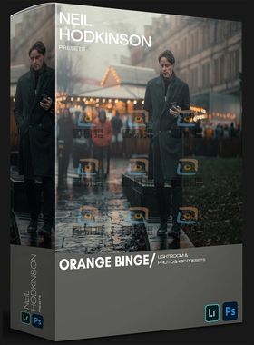 经典橙色调电影色调Lightroom预设Neil Hodkinson PS滤镜LR预设包