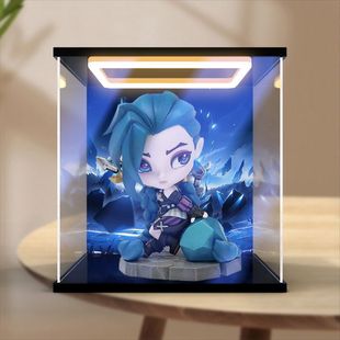 适用英雄联盟LOL双城之战金克丝手办周边摆件亚克力回型灯收纳盒