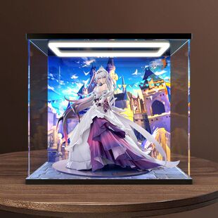 亚克力回型灯防尘收纳盒适用绷坏3 琪亚娜·夜邀 1/7比例手办模型