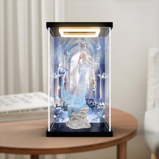 适用BearPanda 鬼刀 海琴烟 邂逅手办模型防尘罩亚克力回灯收纳盒