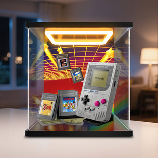 适用超级马力欧72046GameBoy游戏机拼装积木回灯防尘罩高清收纳盒