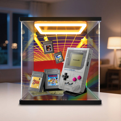 适用超级马力欧72046GameBoy游戏机拼装积木回灯防尘罩高清收纳盒