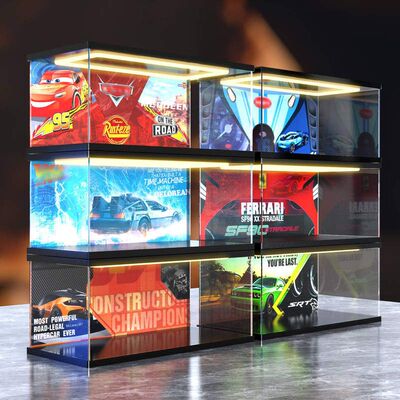 适用乐高speed2026赛车77253 77254 77255等系列防尘回型灯收纳盒