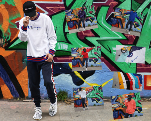 美国champion冠军19草写小c套头