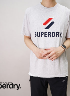 英国刺绣短袖t恤Superdry