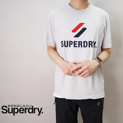 英国刺绣短袖t恤Superdry